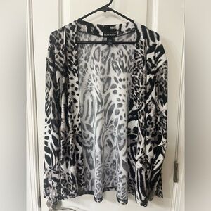Women’s Plus Size Animal Print Cardigan